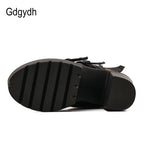 Sexy Rivet Black Ankle Boots Women Platform Soft Leather Autumn Winter Ladies Boots with Zipper Ultra High Heels Shoes