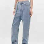 Deconstructing Stitching Straight Jeans For Women