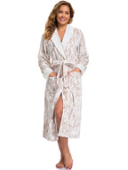 RONGTAI Womens Bathrobe Ladies Fleece Plush Warm Long Robes Fleece Nightgown Sleepwear