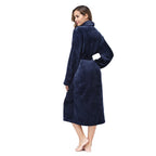 RONGTAI Womens Bathrobe Ladies Fleece Plush Warm Long Robes Fleece Nightgown Sleepwear