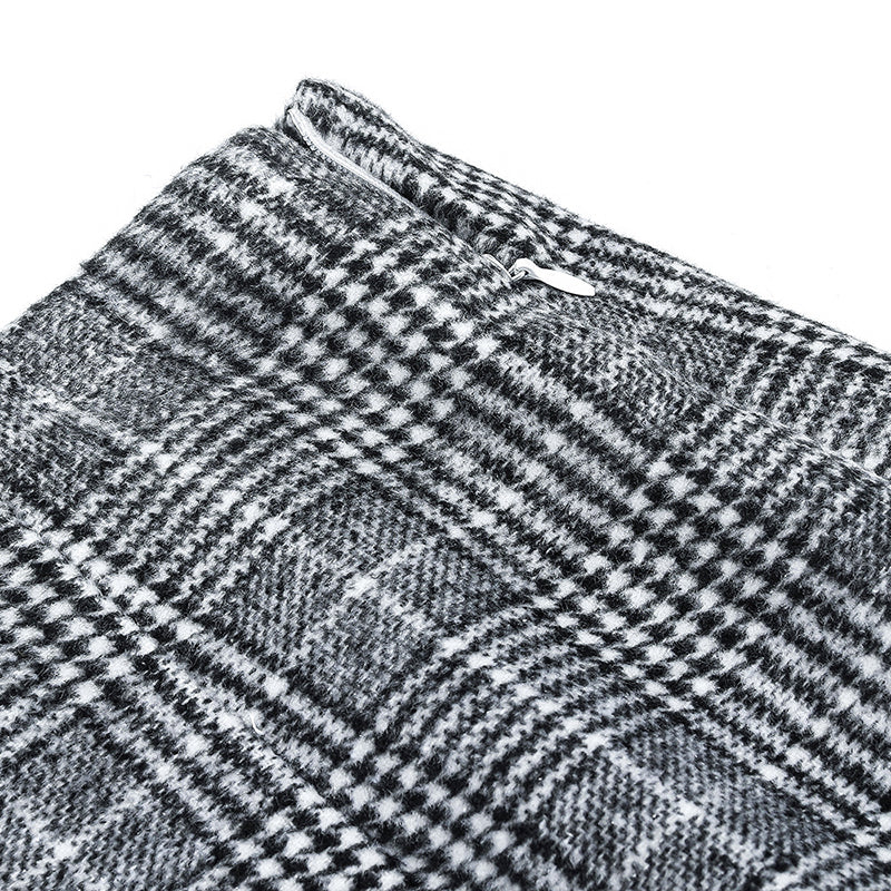 Womens High Waist Plaid Skirt Bodycon Pencil Mini Skirts