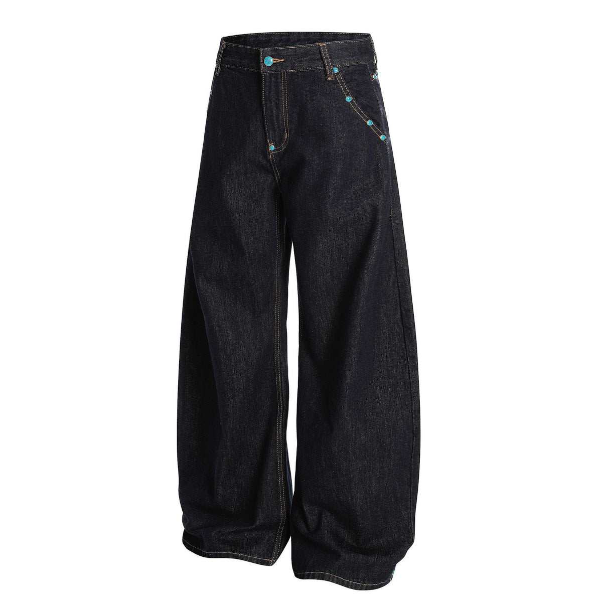 Retro Men's Loose-fit Bootcut Jeans