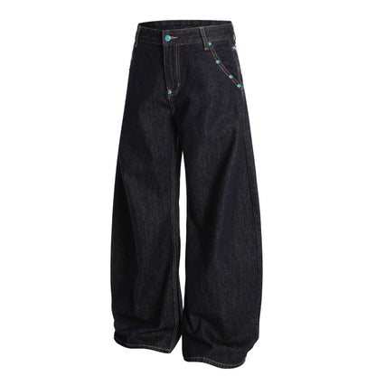 Retro Men's Loose-fit Bootcut Jeans