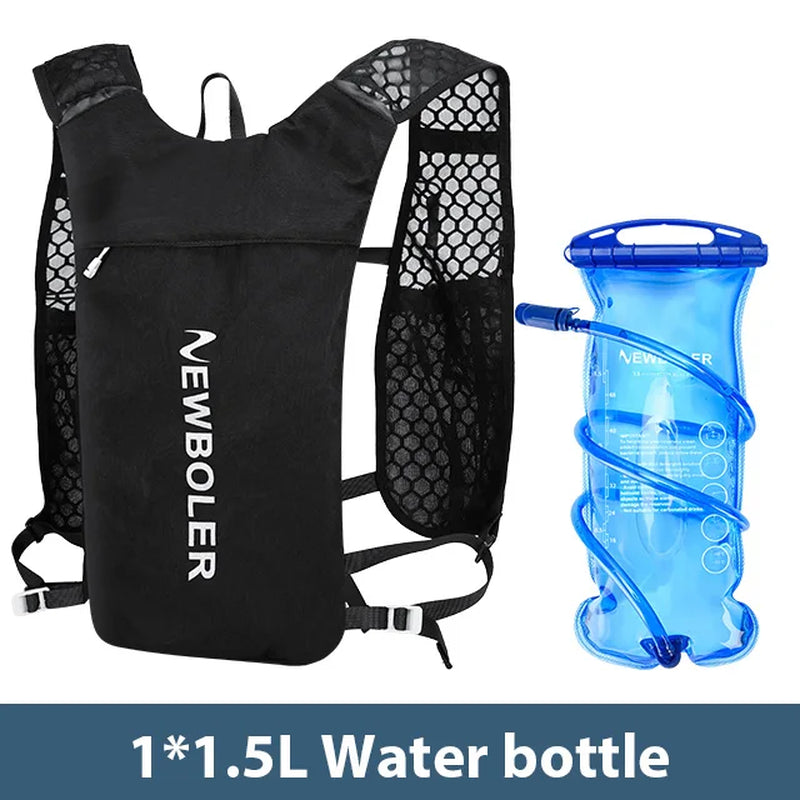 Outdoor Trail Running Ultralight Backpack Hydration Jogging Vest Breathable Marathon Running Backpack with Water Bottle