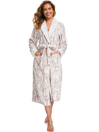 RONGTAI Womens Bathrobe Ladies Fleece Plush Warm Long Robes Fleece Nightgown Sleepwear