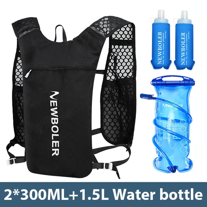 Outdoor Trail Running Ultralight Backpack Hydration Jogging Vest Breathable Marathon Running Backpack with Water Bottle