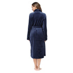 RONGTAI Womens Bathrobe Ladies Fleece Plush Warm Long Robes Fleece Nightgown Sleepwear