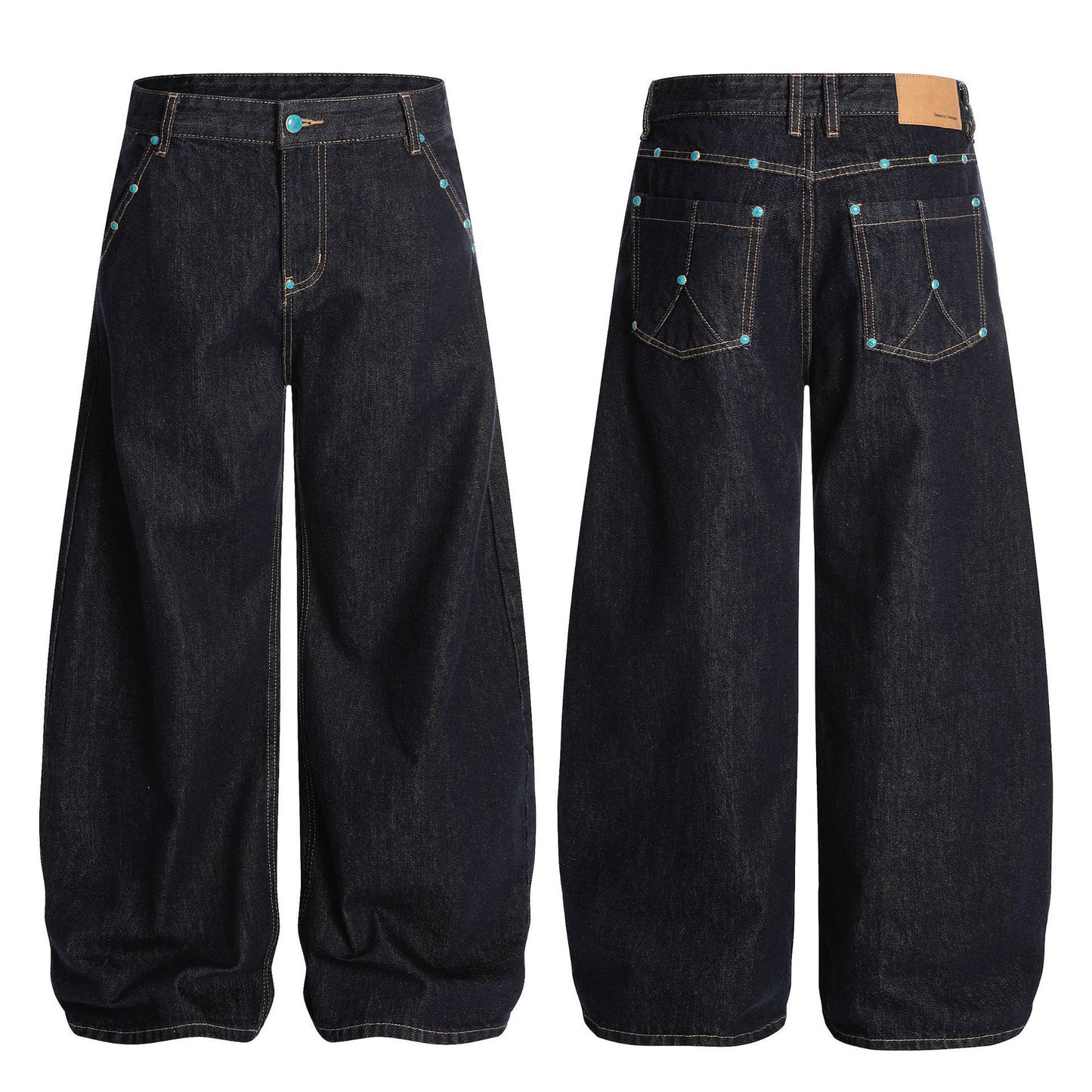Retro Men's Loose-fit Bootcut Jeans