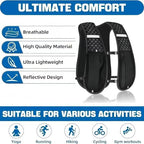 Running Hydration Vest for Men Women, Water Resistant Breathable Backpack for Hiking Cycling Trail Marathons