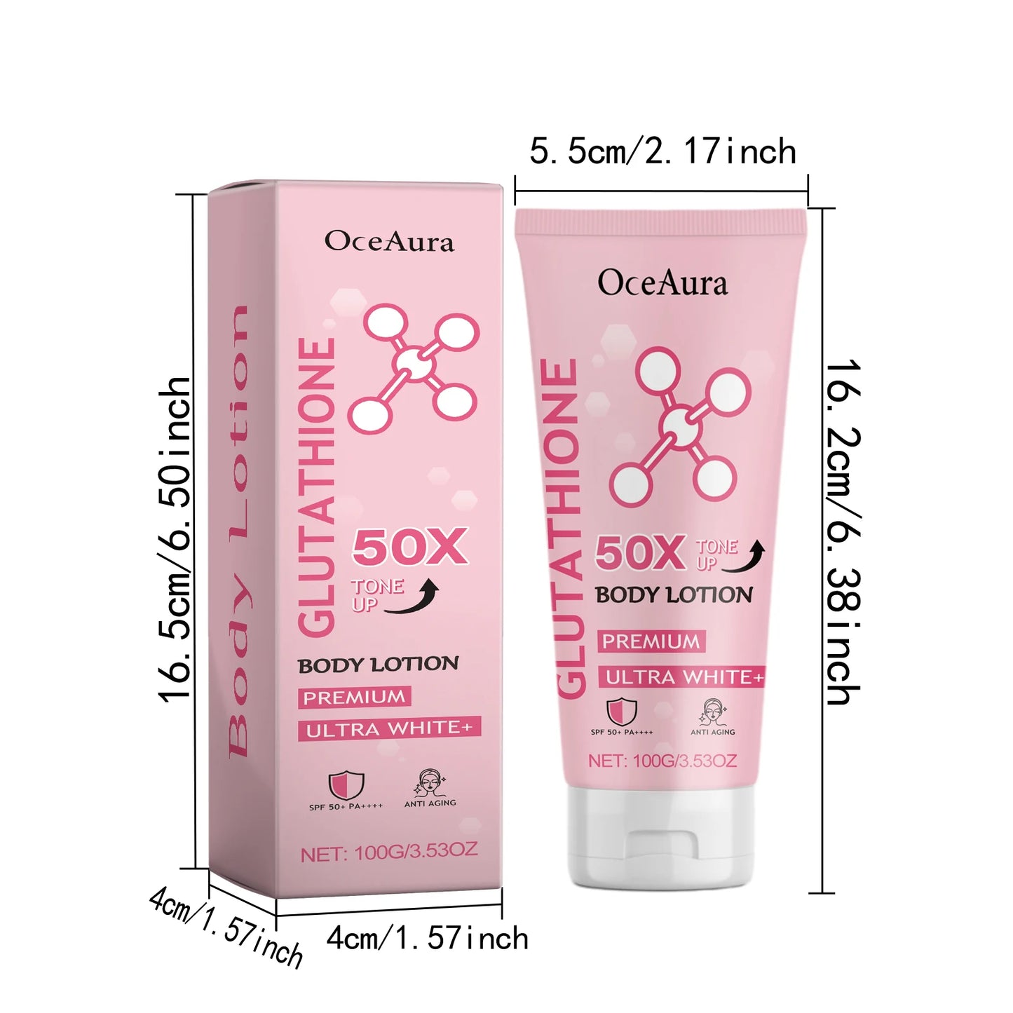 Oceaura Glowing Skin Body Lotion Moisturizing Smoothing Nourishing Skin Easy To Carry Reduce Dryness Brightening Tone Body Cream