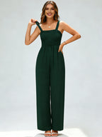 This stylish, minimalist, and sophisticated women's casual jumpsuit—featuring wide legs—is perfect for shopping, strolling, comm