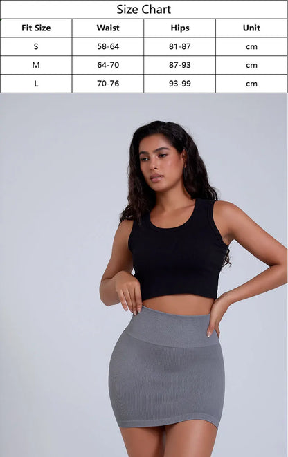 1Pcs Spring Summer New High Waist Elastic Business Women's Mini Skirt Black Slimming Knitted Half Body Skirt Professional Work