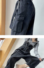 Jumpsuits Women Design Cool Autumn Simple All-match Belt Leisure Retro Korean Style Comfortable Classic Ladies Streetwear New