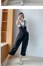 Jumpsuits Women Design Cool Autumn Simple All-match Belt Leisure Retro Korean Style Comfortable Classic Ladies Streetwear New