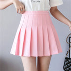Pleated Mini Skirt with Shorts Women's High Waist A-Line Skater Skort White Black Pink Sporty School Uniform New Fashion HotSale