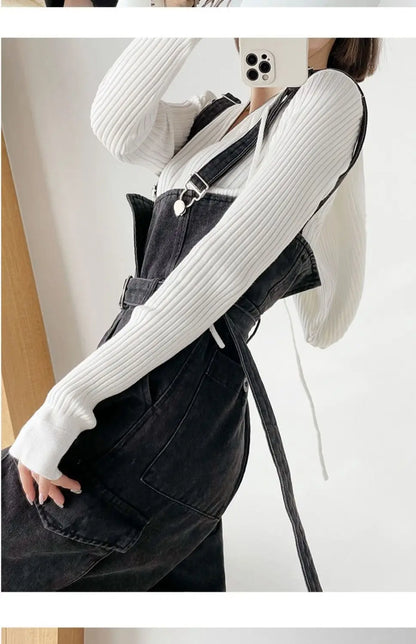 Jumpsuits Women Design Cool Autumn Simple All-match Belt Leisure Retro Korean Style Comfortable Classic Ladies Streetwear New