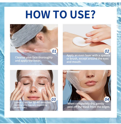 60gCollagen Peel Off Face Mask Pore Shrinking Blackhead Removal Oil Control Skin Rejuvenation Moisturizing Brightening Skin Care