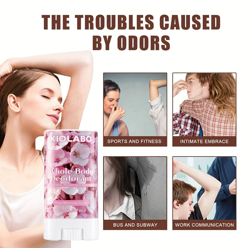 15 grams of deodorizing body cream. Fresh aroma controls odor, avoiding awkwardness, refreshing and non greasy, portable travel