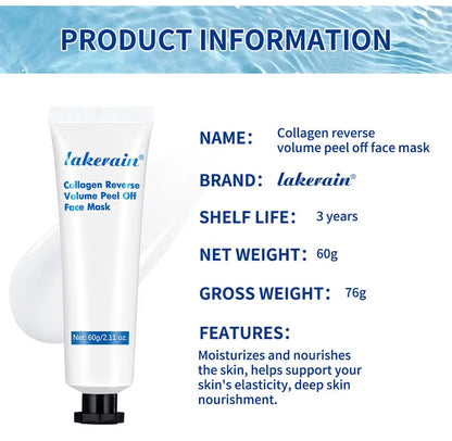 60gCollagen Peel Off Face Mask Pore Shrinking Blackhead Removal Oil Control Skin Rejuvenation Moisturizing Brightening Skin Care