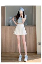 Pleated Mini Skirt with Shorts Women's High Waist A-Line Skater Skort White Black Pink Sporty School Uniform New Fashion HotSale
