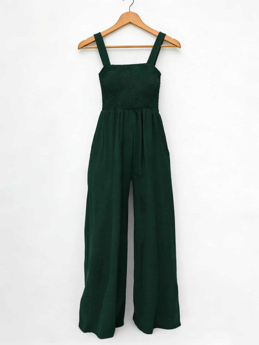 This stylish, minimalist, and sophisticated women's casual jumpsuit—featuring wide legs—is perfect for shopping, strolling, comm