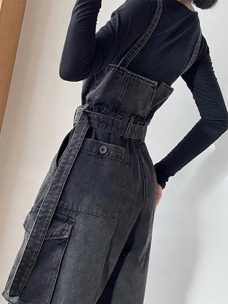 Jumpsuits Women Design Cool Autumn Simple All-match Belt Leisure Retro Korean Style Comfortable Classic Ladies Streetwear New