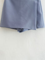 Willshela Women Fashion Solid Asymmetrical Side Zipper Skirts Shorts Vintage High Waist Female Chic Lady Shorts