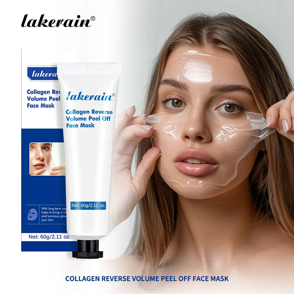 60gCollagen Peel Off Face Mask Pore Shrinking Blackhead Removal Oil Control Skin Rejuvenation Moisturizing Brightening Skin Care
