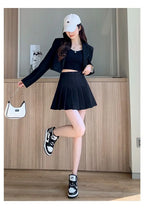 Pleated Mini Skirt with Shorts Women's High Waist A-Line Skater Skort White Black Pink Sporty School Uniform New Fashion HotSale