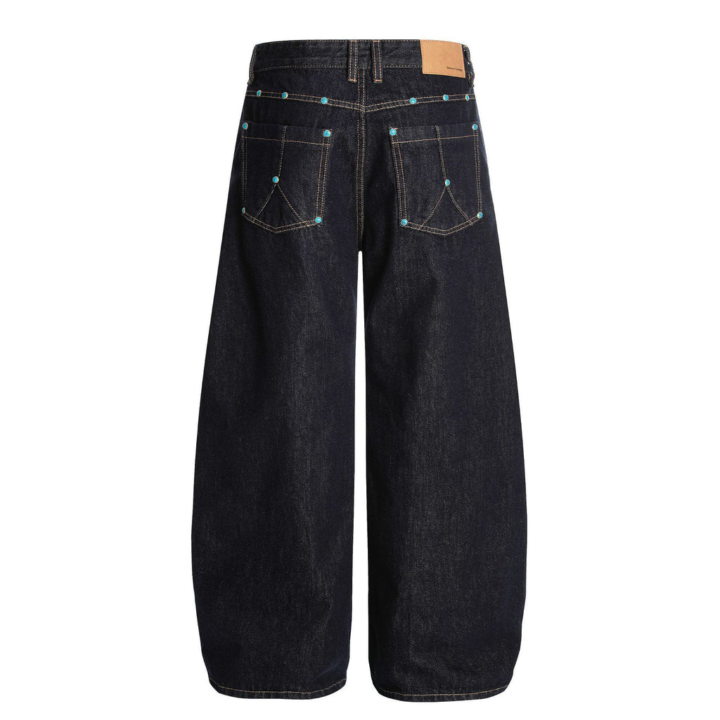 Retro Men's Loose-fit Bootcut Jeans