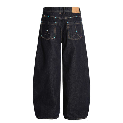 Retro Men's Loose-fit Bootcut Jeans