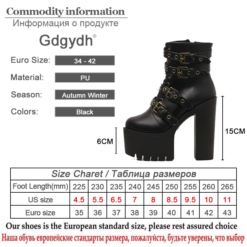 Sexy Rivet Black Ankle Boots Women Platform Soft Leather Autumn Winter Ladies Boots with Zipper Ultra High Heels Shoes