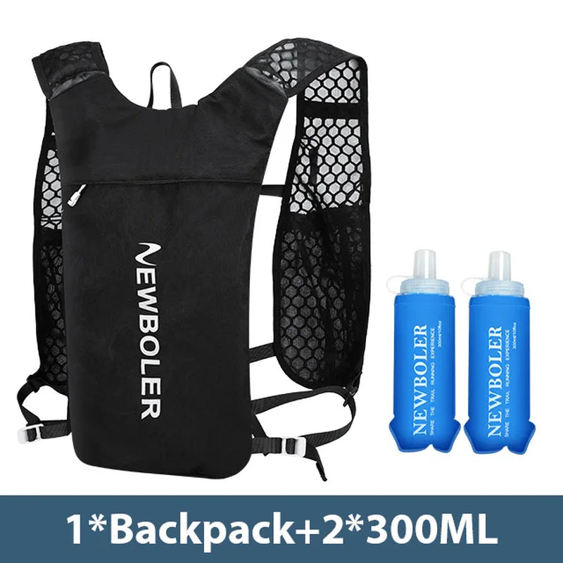 Outdoor Trail Running Ultralight Backpack Hydration Jogging Vest Breathable Marathon Running Backpack with Water Bottle