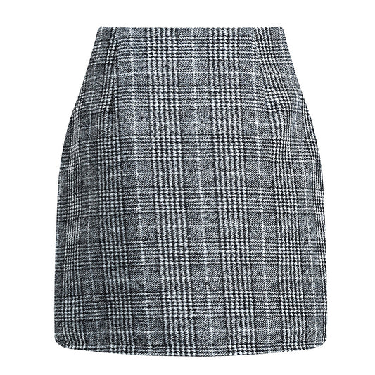 Womens High Waist Plaid Skirt Bodycon Pencil Mini Skirts