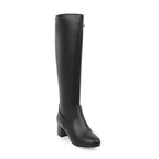2023 Autumn Winter Block High Heel Boots White Black Womens Shoes Long Knight Ride Knee High Boots Female Shoe plus Size