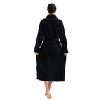 RONGTAI Womens Bathrobe Ladies Fleece Plush Warm Long Robes Fleece Nightgown Sleepwear