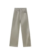Solid Color Simple Straight Jeans For Women