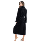 RONGTAI Womens Bathrobe Ladies Fleece Plush Warm Long Robes Fleece Nightgown Sleepwear